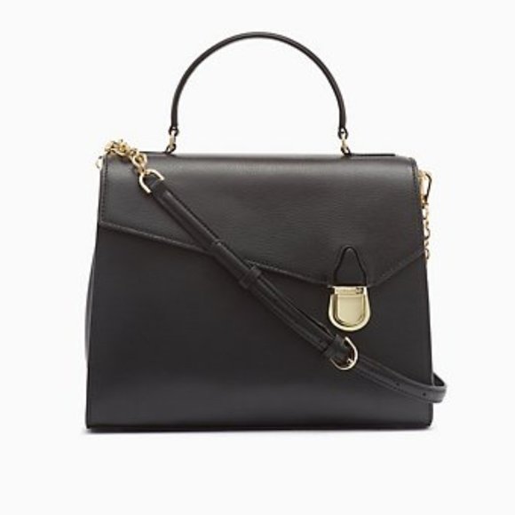 SOLD! Calvin Klein NWT Iris Leather Satchel Handbag - Picture 2 of 10